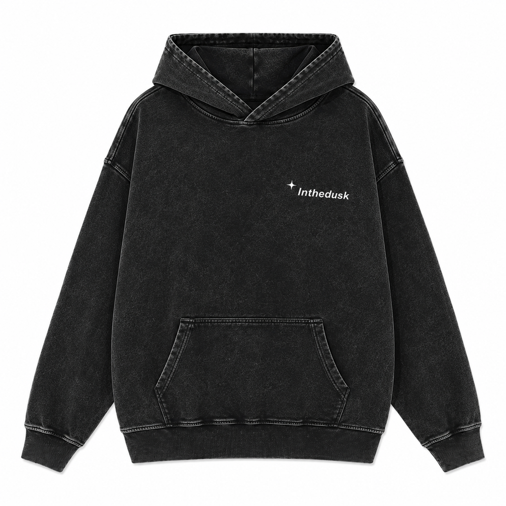 Ahead Of The Curve- Washed Black Hoodie