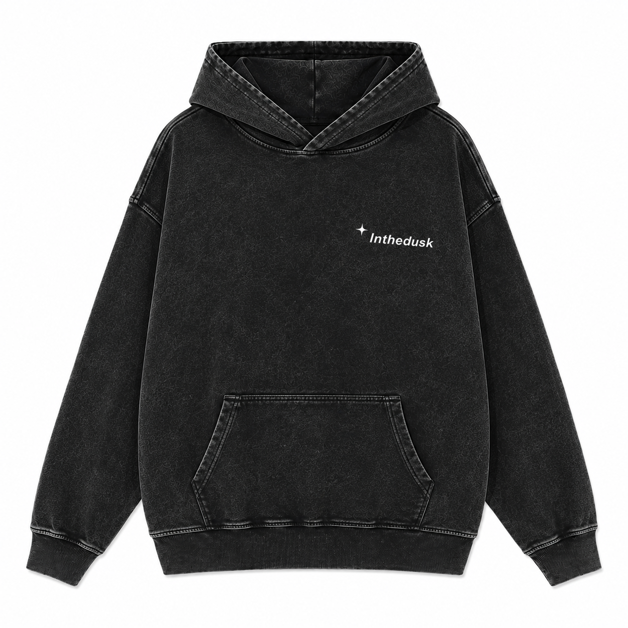 Ahead Of The Curve- Washed Black Hoodie