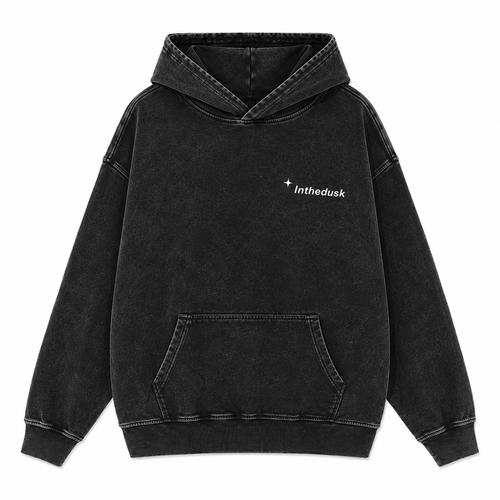 Ahead Of The Curve- Washed Black Hoodie