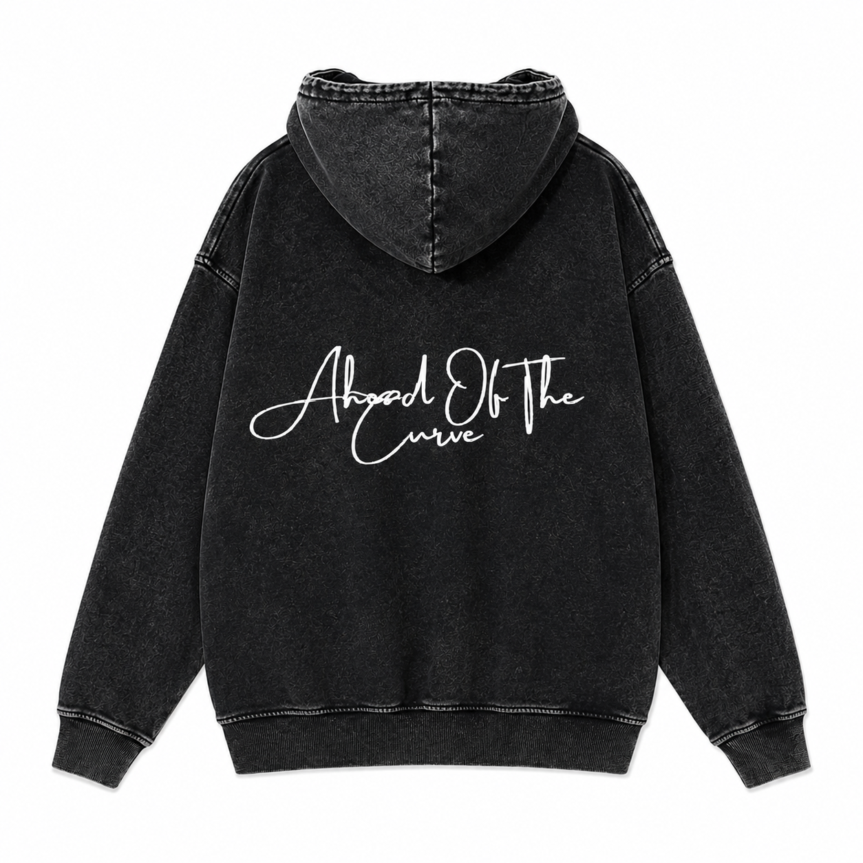 Ahead Of The Curve- Washed Black Hoodie