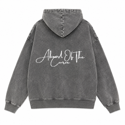 Ahead Of The Curve- Washed Grey Hoodie