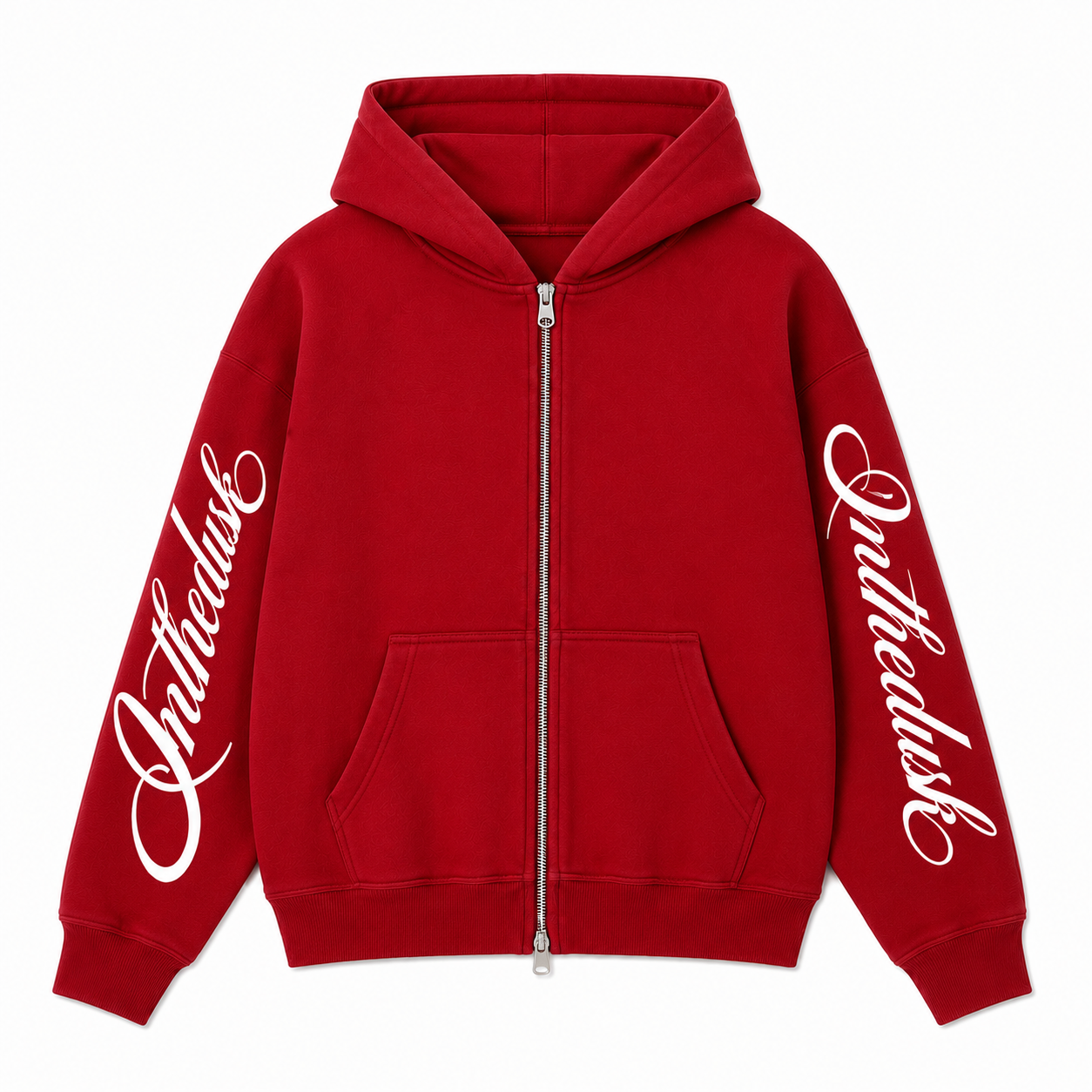 Double Zipper Hoodie (Blood Red)