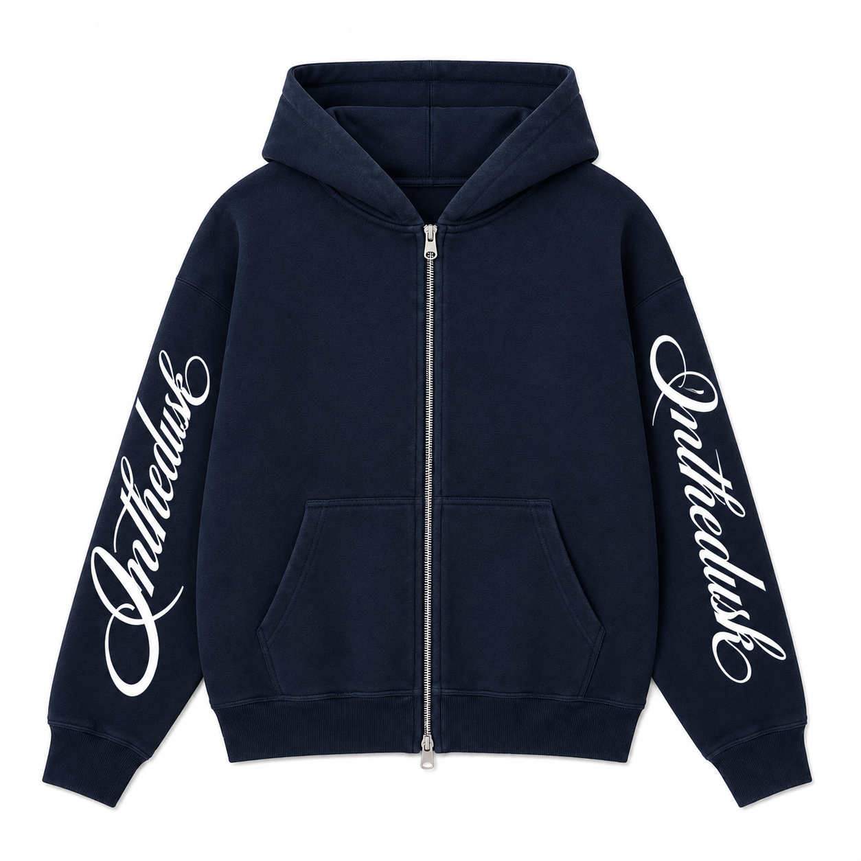 Double Zipper Hoodie (Navy Blue)