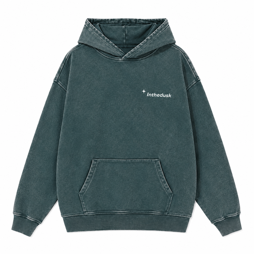 Ahead Of The Curve- Washed Green Hoodie