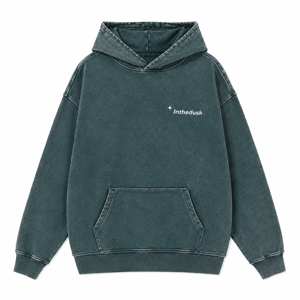 Ahead Of The Curve- Washed Green Hoodie