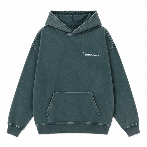 Ahead Of The Curve- Washed Green Hoodie